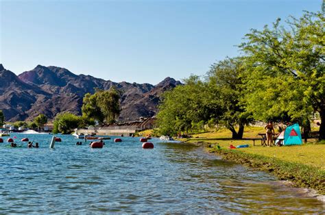 Swim in the cool water or zip around on your boat. Parker: Buckskin Mountain State Park Campground — Pet Friendly Travel