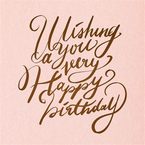 Elegant Birthday Wish Cursive Calligraphy Vector Premium Image By