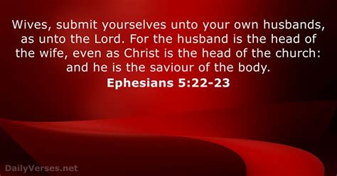 Ephesians 522 23 Bible Verse Kjv