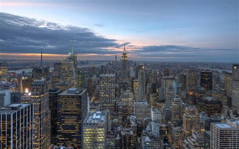 New York City Photographed From Above Hd Desktop Wallpaper Widescreen