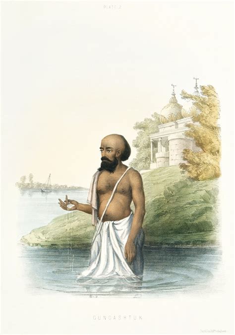 The Brahmins First Ceremony On Entering The Ganges From The Sundhya Or