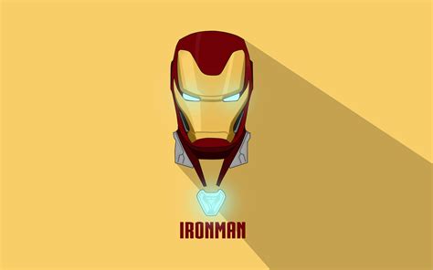 Download Yellow Aesthetic Iron Man Logo Wallpaper