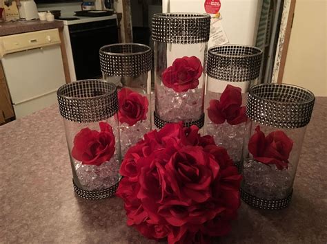 Black And Red Centerpiece Ideas Red Centerpieces Black And Gold