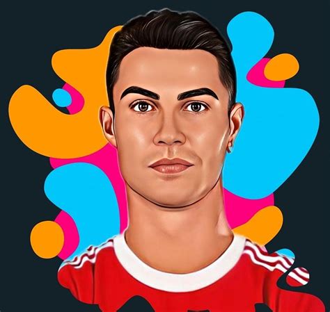 Cristiano Ronaldo In Pop Art Portrait Vector Poster