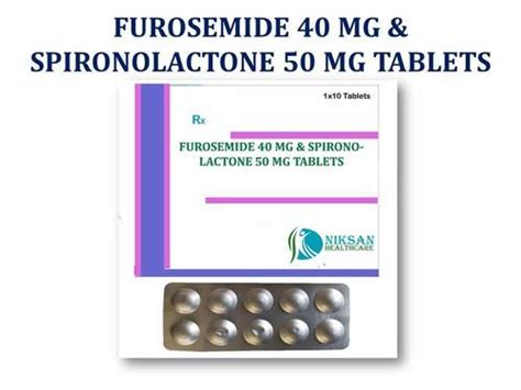 Furosemide Mg Spironolactone Mg Tablets General Medicines At Best Price In Ankleshwar