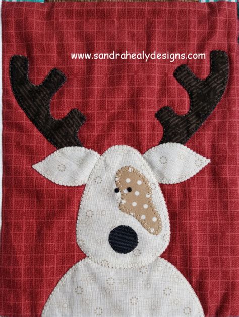 Christmas Quilt Pattern Pdf Easy Reindeer Applique Quilt Etsy