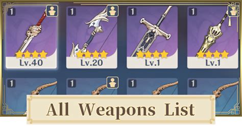 Is there a more recognized weapon tier list? Genshin Weapons Tier List / Weapon Tier List Best Weapons ...
