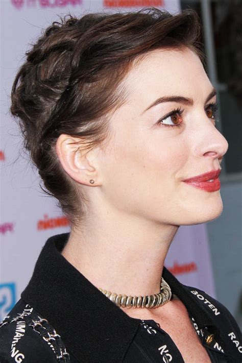 Anne Hathaway Pixie Twisted Hairstyle