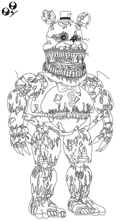 Five Nights At Freddy 4 Nightmare Freddy Coloring Pages Coloring Pages