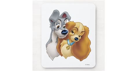 Classic Lady And The Tramp Snuggling Disney Mouse Pad