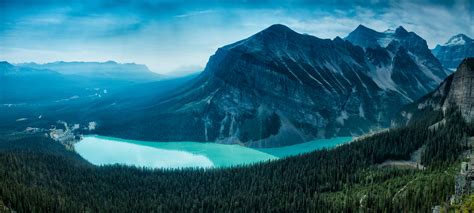 Free Download Wallpaper Lake Louise Alberta Canada Mountain Forest