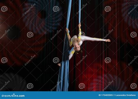 Circus Artist Acrobat Performance On Canvases Stock Image Image Of