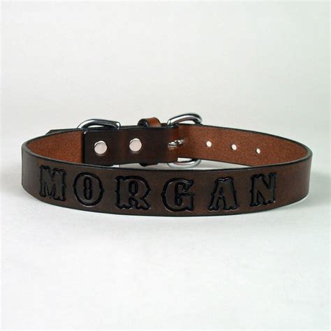 Personalized Plain Leather Dog Collar 1 Wide Leathersmith Designs Inc