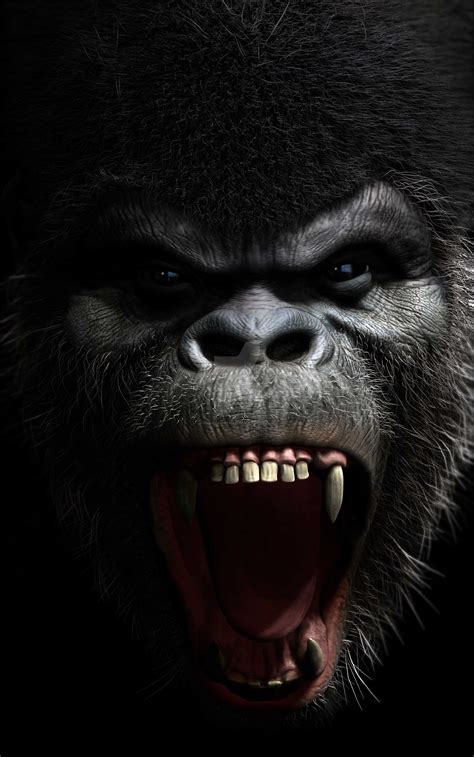 Gorilla Wallpaper Art Wallpaper Xfree