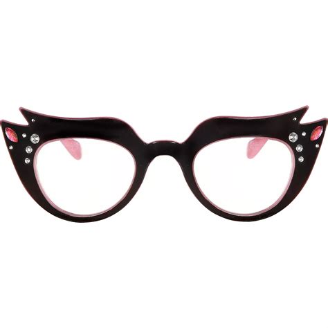 pink ladies glasses 6 1 2in x 2 1 4in grease party city