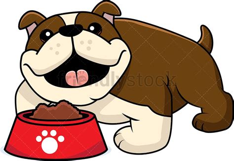 Dog Eating Food Clipart