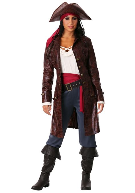 Womens Plus Pretty Pirate Captain Costume