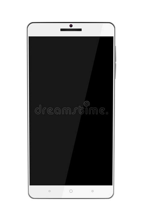 Front View Of White Smartphone Stock Illustration Illustration Of