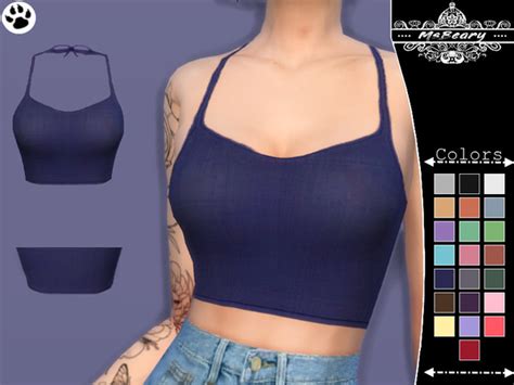 Tied Halter Top By Msbeary At Tsr Sims 4 Updates