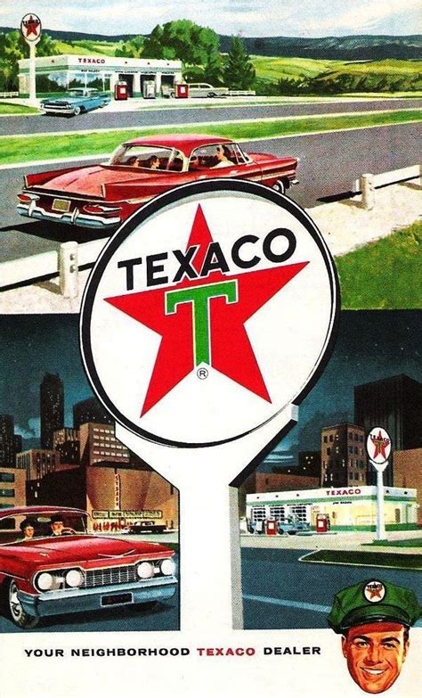 A Texaco Gas Station Road Map Detail From 1961 Texaco Vintage Texaco