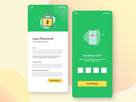 Forget Password And Verification Ui Mobile App By Nisrinanhasna On Dribbble