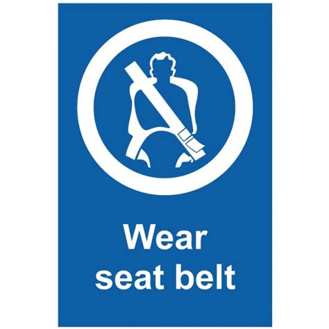 wear seat belt safety sign