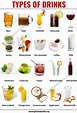 Types of Drinks: List of 20 Popular Drink Names with Their Pictures ...