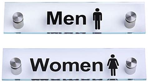 “men”“women” Restroom Signs Acrylic With Steel Standoffs