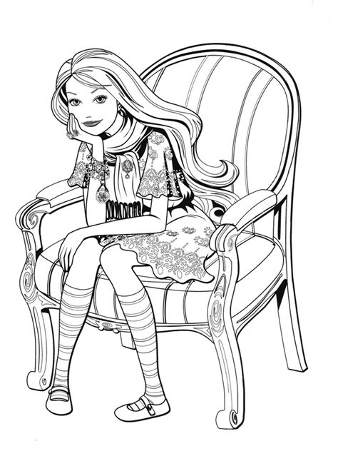 Nature is always a great option for a free coloring page. Beautiful Girl coloring pages. Download and print ...
