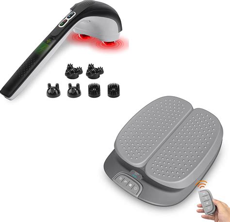 Snailax Cordless Handheld Back Massager And Vibration Foot Massager With Heat Bundle