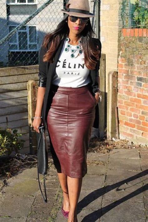 Hot Women S Leather Skirt Burgundy Leather Skirt Etsy