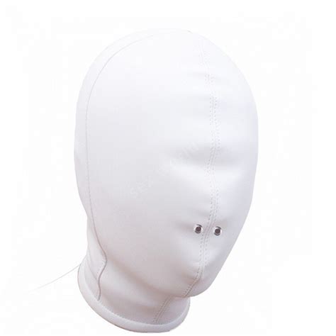 Adult Games Sex Products White Hood Mask Funny Sex Mask Soft Pu