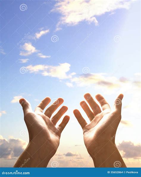 Hands Holding Sky Stock Images Image 35652864