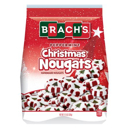 Chewy, gooey, and irresistible, these candies save money and make great treats for christmas stockings or birt. Brach's Peppermint Nougats Christmas Candy, 11.5oz ...