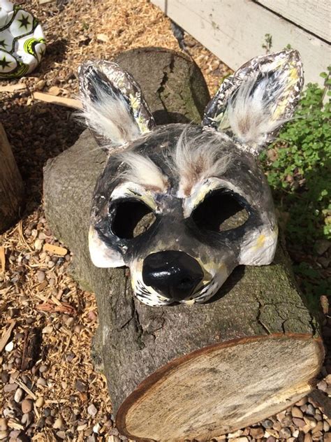 Wolf Mask Paper Mache Animal Mask By Mrpolskysmenagerie On Etsy