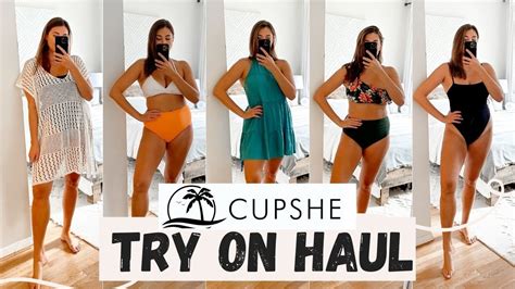 huge cupshe swimsuit haul try on and review for size l youtube