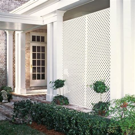 Garden Lattice Privacy White Diamond Outdoor Decorative Panel Screen