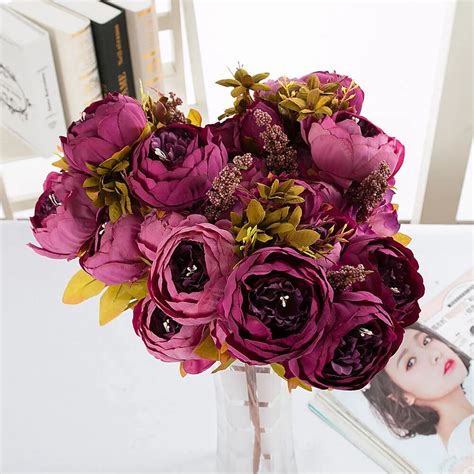 Online Buy Wholesale Purple Peonies Bouquet From China Purple Peonies