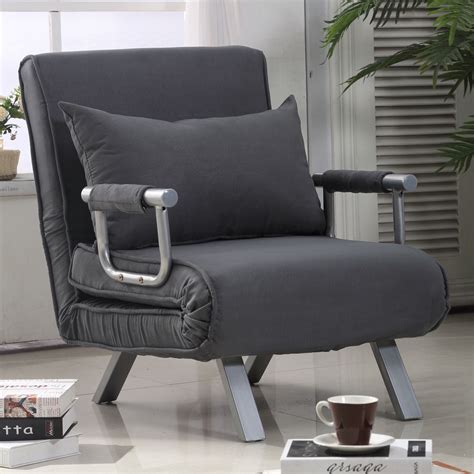 Homcom Folding Convertible Sleeper Bed Chair Living Room Den Or Dorm
