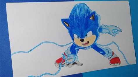 C Mo Dibujar A Sonic Con Rayos Sonic La Pel Cula How To Draw Sonic With Lightning Youtube