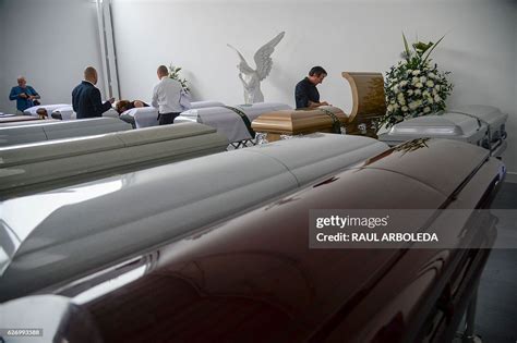 The Coffins Of The Victims Of A Plane Crash In The Colombian News