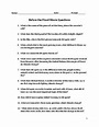 Before the Flood Movie Worksheet with QUESTIONS and ANSWERS | Movie Guide