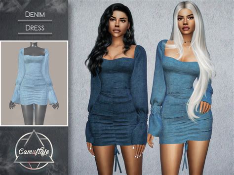 Denim Dress By Camuflaje At Tsr Sims 4 Updates