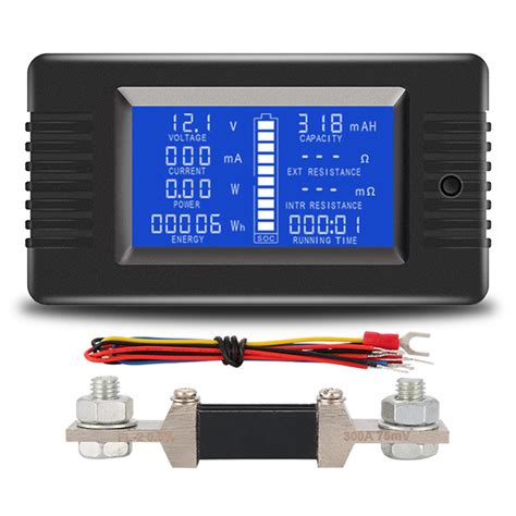Dc Battery Monitor Meter With Lcd Display0 200v 0 300a Voltage Current