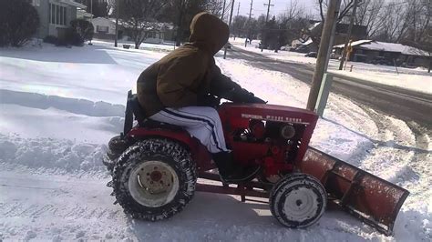 Wheel Horse Plowing Snow Youtube