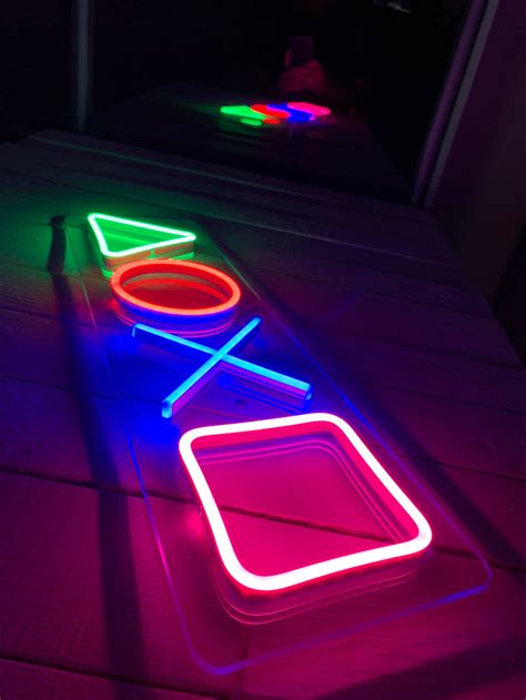 Playstation Logo Led Neon Wall Neon Decor Playstation Playroom Etsy