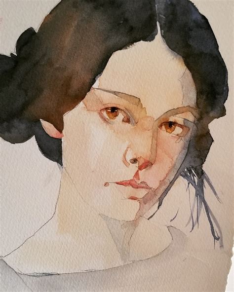 Lauras Watercolors Young Woman