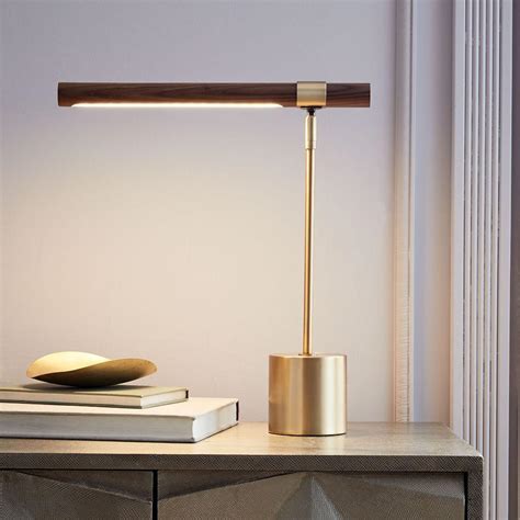 Linear Wood Led Table Lamp West Elm Uk
