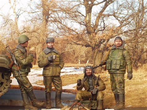 Photo 1 Modern Russian Soldiers At Rest Chechnya Dioramas And