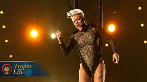 Pink Acrobatic Try Grammys Performance Youtube